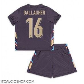 Inghilterra Conor Gallagher #16 Seconda Maglia Bambino Europei 2024 Manica Corta (+ Pantaloni corti)